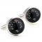 Silver Tone Round Temperature Celcius Gauge Cufflinks.JPG